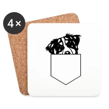 Dog Hund - Untersetzer (4er-Set) - Weiß - Vorne