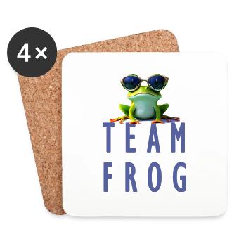 Équipe Frog - Dessous de verre (lot de 4) - blanc - Devant