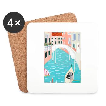 Venedig Italien - Untersetzer (4er-Set) - Weiß - Vorne
