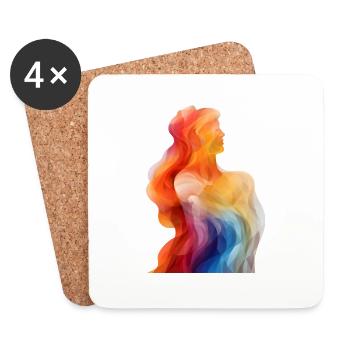 Freedom of Femal Love - Coasters (set of 4) - white - Front