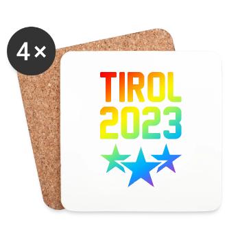 Tyrol 2023 - Dessous de verre (lot de 4) - blanc - Devant