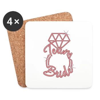 Team Bride - Coasters (set of 4) - white - Front