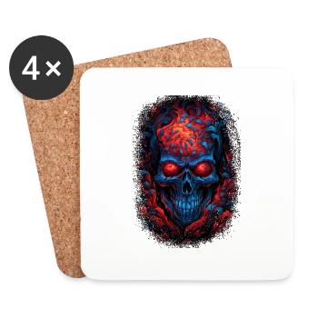 Scary Board Death Birthday Present Idea Sayings - Coasters (set of 4) - white - Front