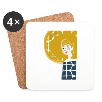 Sun in your hair - Coasters (set of 4) - white - Front