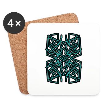 Pattern - Coasters (set of 4) - white - Front
