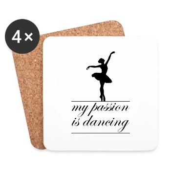 Dancing Dance Music - Coasters (set of 4) - white - Front