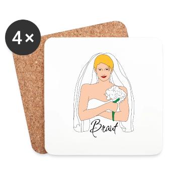 braut blond 1 - Untersetzer (4er-Set) - Weiß - Vorne