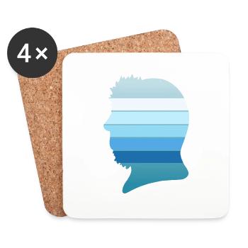 Fond profil N°4 - Dessous de verre (lot de 4) - blanc - Devant