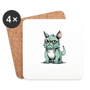 Brook le streum - Dessous de verre (lot de 4) - blanc - Devant