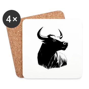 Bull - Coasters (set of 4) - white - Front