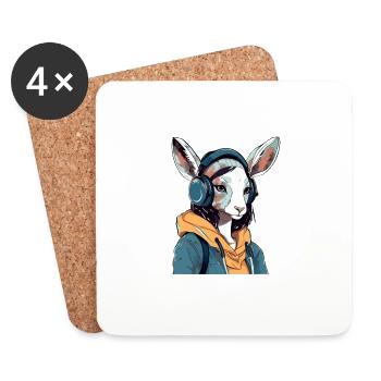 Maïa the Doe Woman - Coasters (set of 4) - white - Front