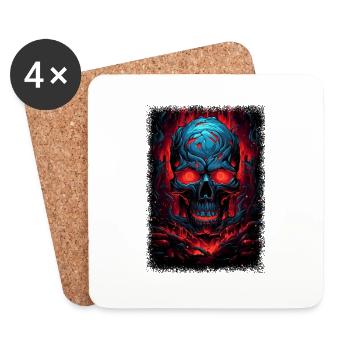 awesome back skeleton costume gifts - Coasters (set of 4) - white - Front