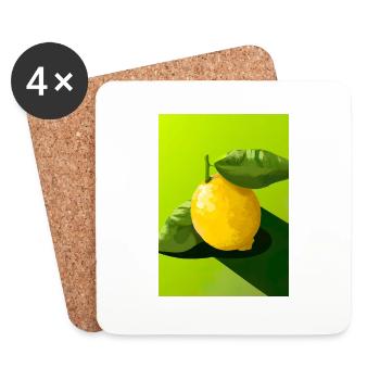 Zitrusfrüchte - Untersetzer (4er-Set) - Weiß - Vorne