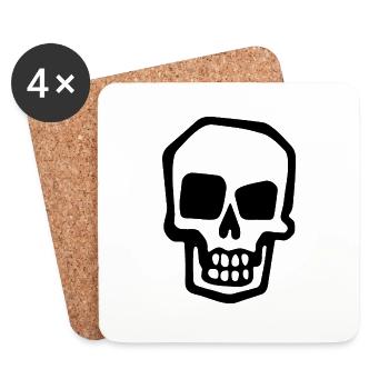 Skeleton Costume Bones Halloween Horreur - Dessous de verre (lot de 4) - blanc - Devant