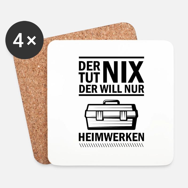 Handwerker Handyman Handwerk Werkzeug Baustelle - Untersetzer (4er-Set) - Weiß
