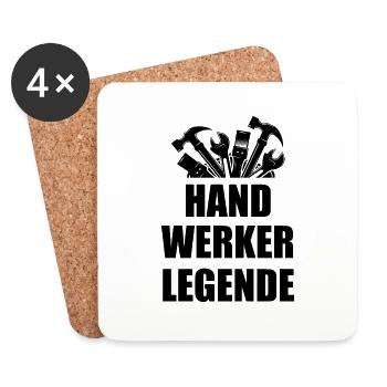 Handwerker Handyman Handwerk Werkzeug Baustelle - Untersetzer (4er-Set) - Weiß - Vorne