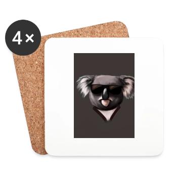 Koala mit Sonnenbrille - Untersetzer (4er-Set) - Weiß - Vorne