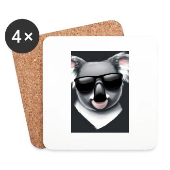 Koala mit Sonnenbrille - Untersetzer (4er-Set) - Weiß - Vorne