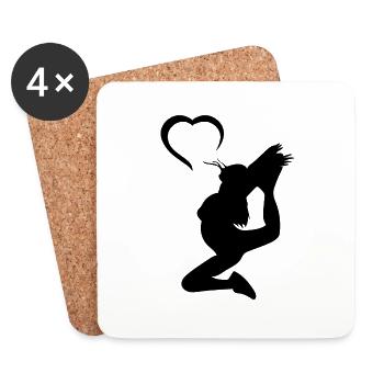 Danse Danse Musique - Dessous de verre (lot de 4) - blanc - Devant