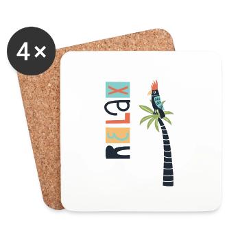 Relax - Coasters (set of 4) - white - Front