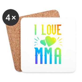 Ich liebe Mma - Untersetzer (4er-Set) - Weiß - Vorne