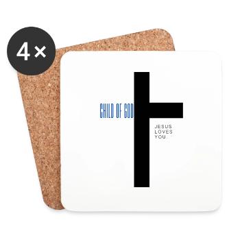 child of god white - Untersetzer (4er-Set) - Weiß - Vorne