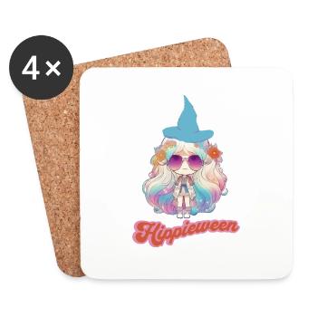 hippie witch - Coasters (set of 4) - white - Front