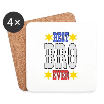 Bester Bruder aller Zeiten - Untersetzer (4er-Set) - Weiß - Vorne