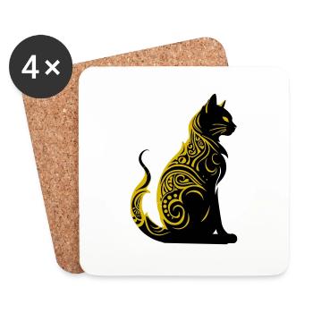 cat - Untersetzer (4er-Set) - Weiß - Vorne