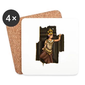 Cambodia Tradition Dance Khmer Apsara I Gift - Coasters (set of 4) - white - Front