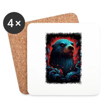 Beer Pun Birthday Animal Humor - Coasters (set of 4) - white - Front