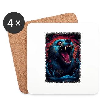 otter gift statement otter lover anniversary otter - Coasters (set of 4) - white - Front
