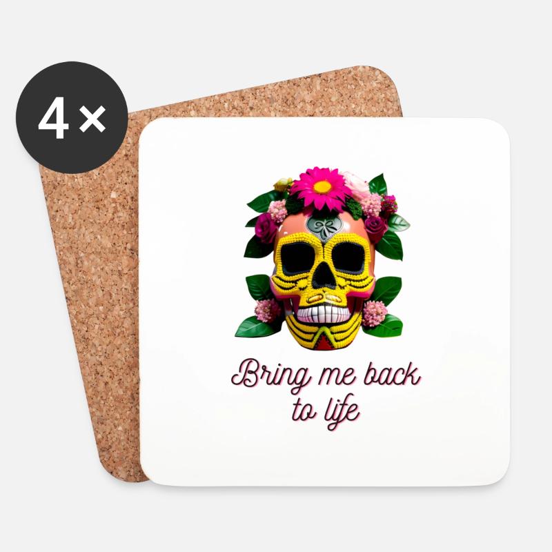 Bring me back to life - Untersetzer (4er-Set) - Weiß
