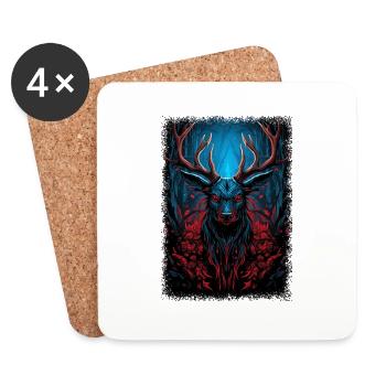 Cadeau de Noël Les femmes citent des dictons mignons - Dessous de verre (lot de 4) - blanc - Devant