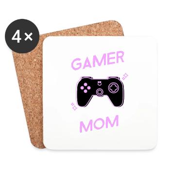 Gamer Mom - Coasters (set of 4) - white - Front