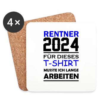 rentner 2024 - Untersetzer (4er-Set) - Weiß - Vorne