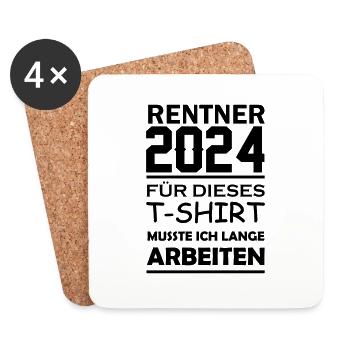 rentner 2024 - Untersetzer (4er-Set) - Weiß - Vorne