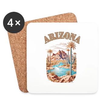 ARIZONA desert - Coasters (set of 4) - white - Front