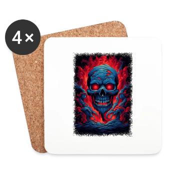 skeleton costume exoskeletal bones present humor - Coasters (set of 4) - white - Front
