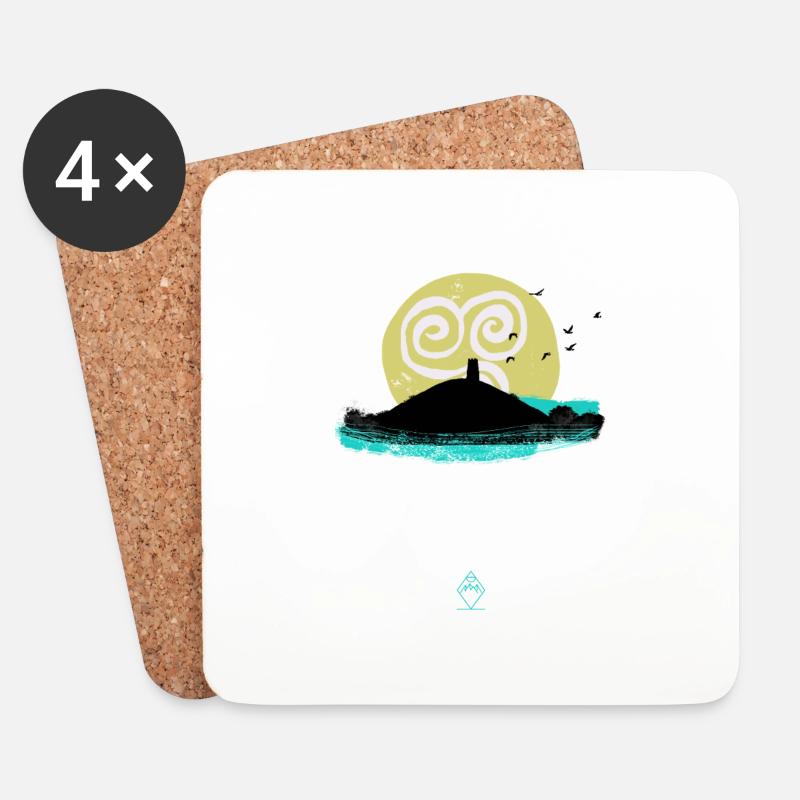Triskele - Tor - Coasters (set of 4) - white