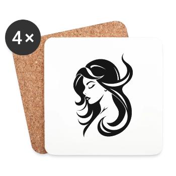 beauté simple - Dessous de verre (lot de 4) - blanc - Devant