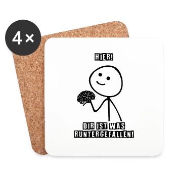 Lustiger Spruch Witzig Humor Geschenkidee - Untersetzer (4er-Set) - Weiß - Vorne