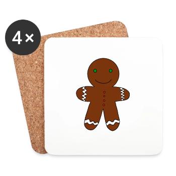 Merry Munch Man - Coasters (set of 4) - white - Front