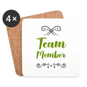 Team Member - Coasters (set of 4) - white - Front