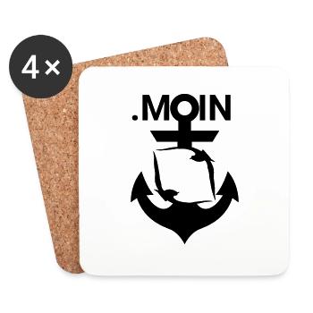Anker, Möwen und Moin - Mein Lieblingsort - Untersetzer (4er-Set) - Weiß - Vorne