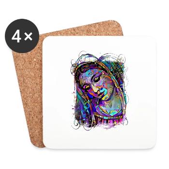 Jesus god gud Maria Madonna Mariana Virgin Mary - Coasters (set of 4) - white - Front
