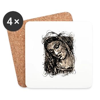 Jesus god gud Maria Madonna Mariana Virgin Mary - Coasters (set of 4) - white - Front