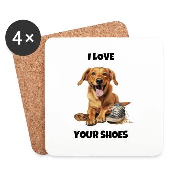 I love your shoes - Untersetzer (4er-Set) - Weiß - Vorne