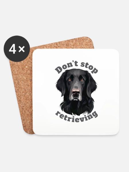 Don't stop retrieving - Labrador - Untersetzer (4er-Set) - Weiß