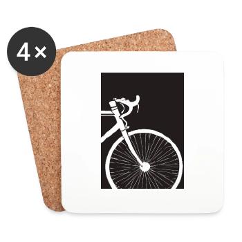 Weißes Fahrrad - Untersetzer (4er-Set) - Weiß - Vorne